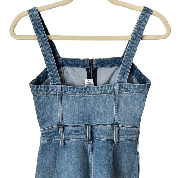 Alice + Olivia Size 24 Gorgeous Gaucho Love Me Denim Cropped Wide Leg Jumpsuit - Picture 5 of 10